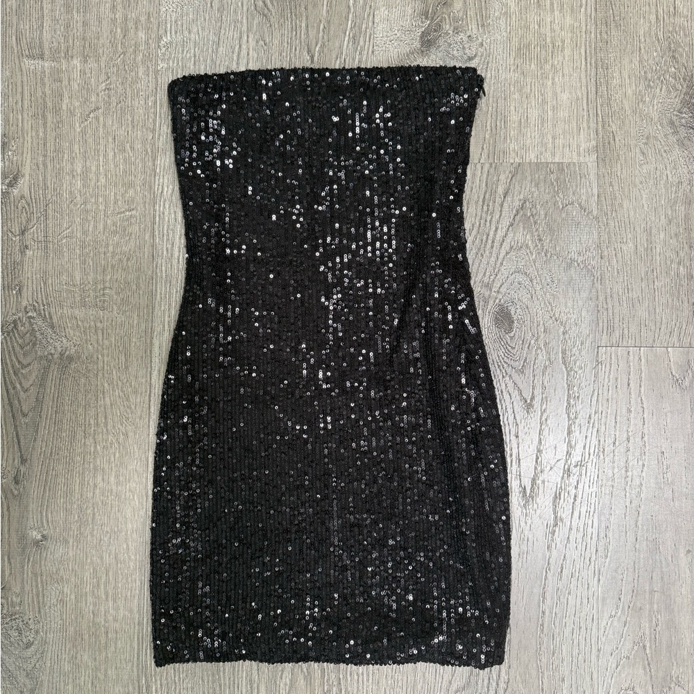 Katie J NYC Dress - Black Sequins